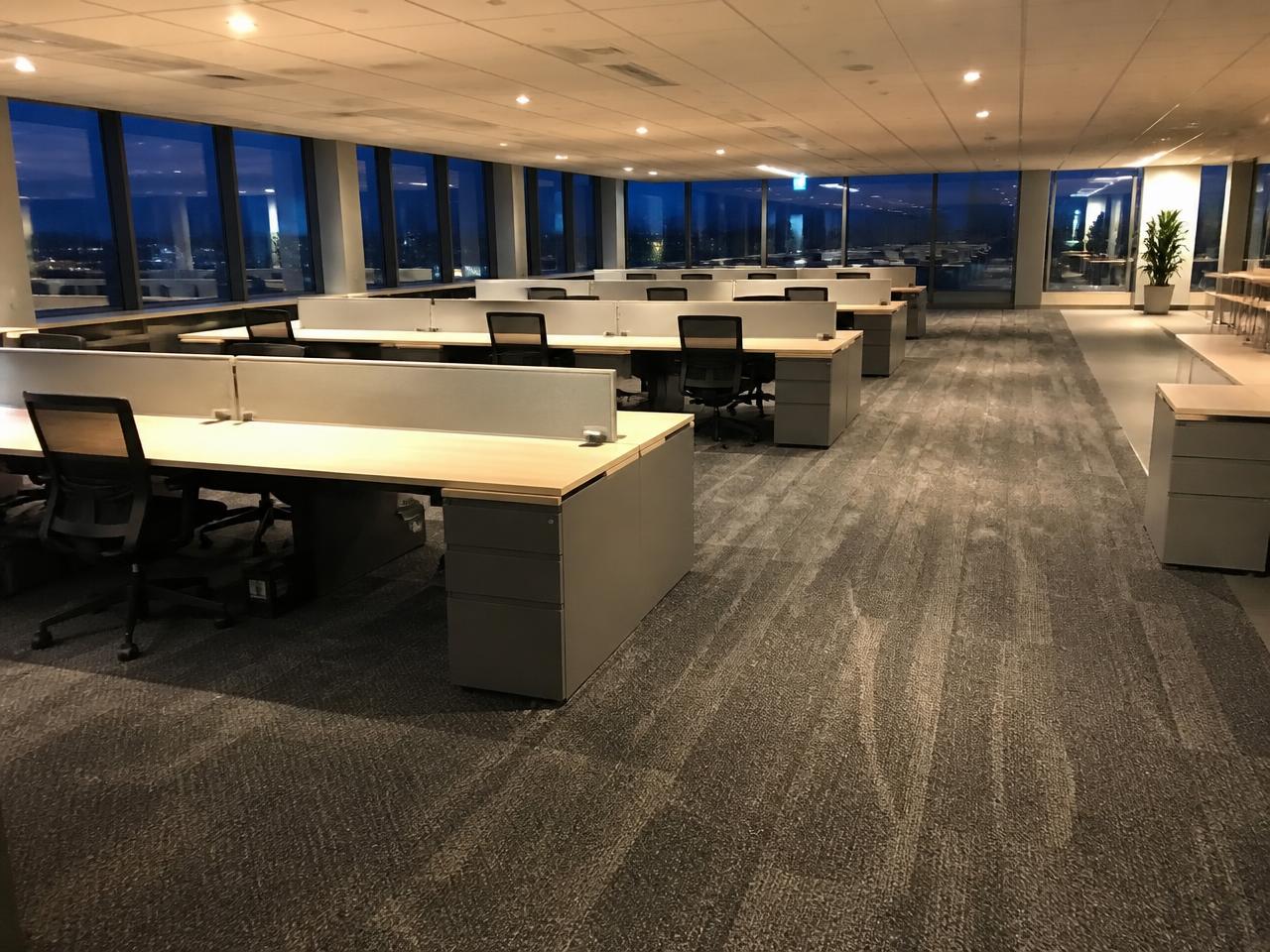 Open-plan office — nightly janitorial program