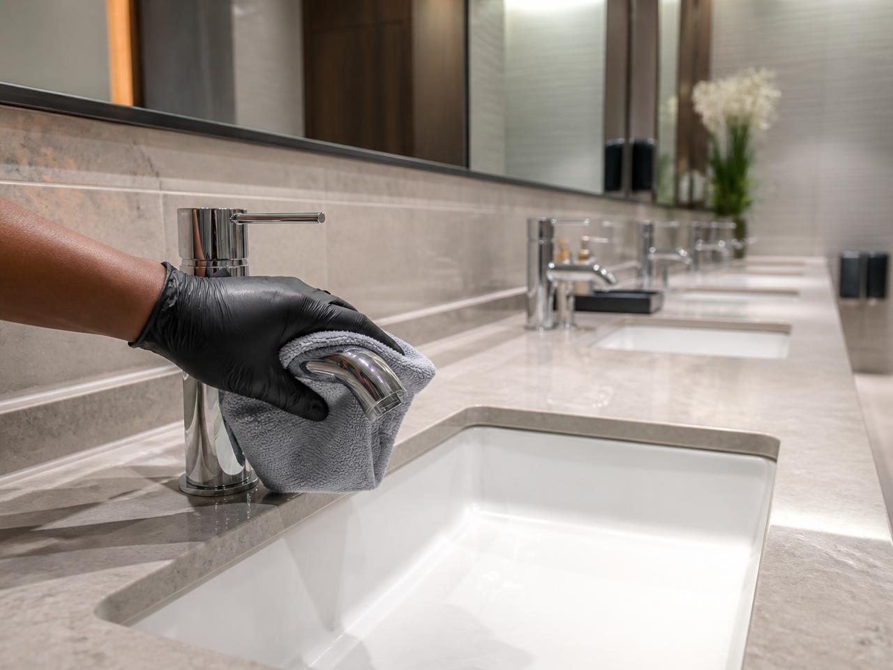Restroom sanitation and high-touch disinfection