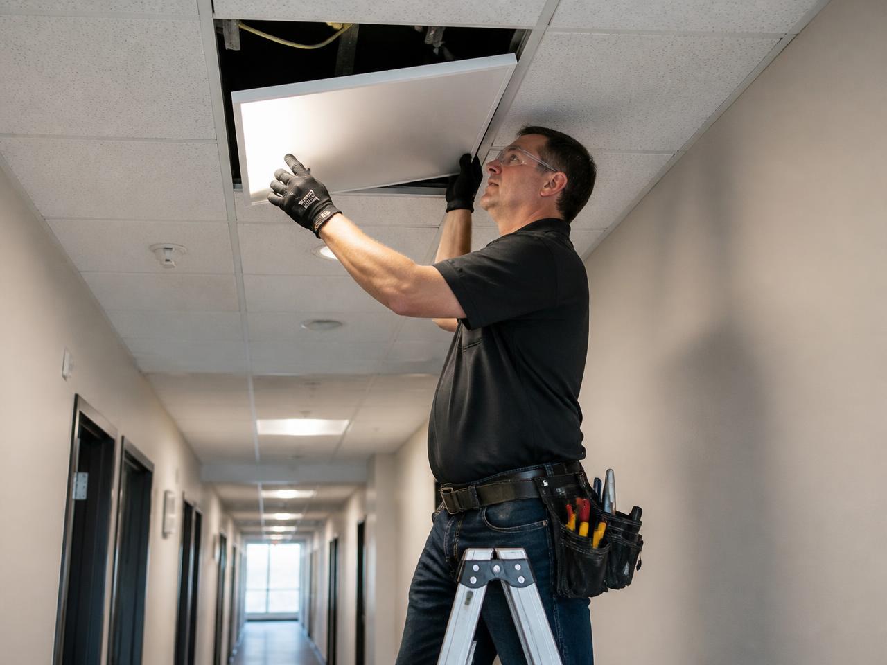 Facility maintenance and lighting upkeep